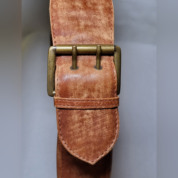 Fina Firenze Leather Shoulder Bag Handbag Purse Brindle Brown Hues Buckl… - Picture 4 of 8